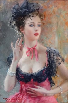 Pretty Woman KR 007 Impressionist Oil Paintings